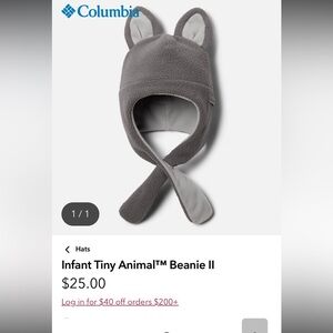 Columbia Infant Gray Animal Ear Beanie
